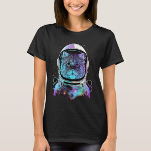 Persische Katze Astronauten Weltraumfarbige Katzen T-Shirt