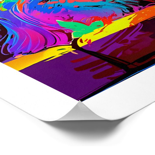 Persische Katze auf Couch Poster (Ecke)