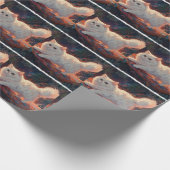 Persische Katze auf einem fliegenden Teppich Geschenkpapier (Ecke)