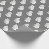 Persische Katze auf Grau Geschenkpapier (Ecke)