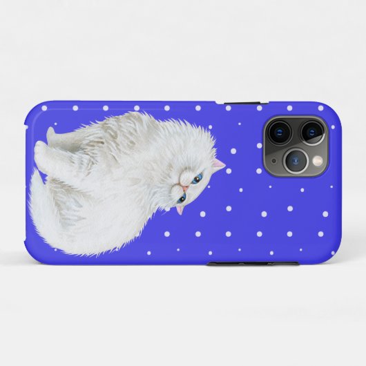 Persische Katze auf weißen Punkten Case-Mate iPhone Hülle (Rückseite (Horizontal))