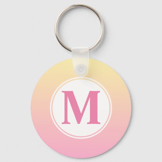 Persische Katze bei Blume Personalisiert Schlüsselanhänger (Rückseite)