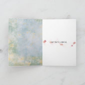 Persische Katze denkt in ihrem dunklen Korb an Sie Karte (Innenseite)