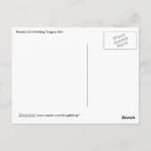 Persische Katze, die heraus Zunge haftet Postkarte (Rückseite)