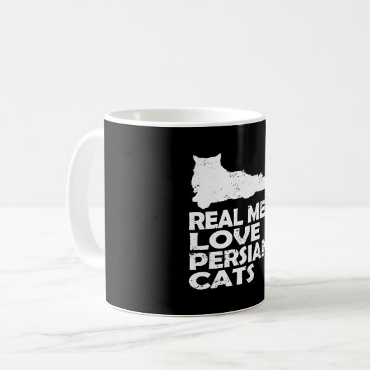 Persische Katze - echte Männer Liebe persische Kat Kaffeetasse (Vorderseite Links)