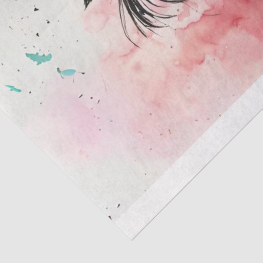 Persische Katze in Black Boot Decoupage Seidenpapier (Ausschnitt)