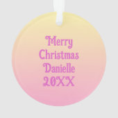 Persische Katze in Blume Personalisiert Weihnachte Ornament (Rückseite)