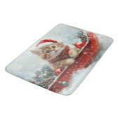 Persische Katze in Sledge Let it Schnee Weihnachte Badematte (Schrägansicht)