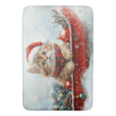 Persische Katze in Sledge Let it Schnee Weihnachte Badematte (Vorderseite Vertikal)