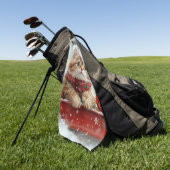 Persische Katze in Sledge Let it Schnee Weihnachte Golfhandtuch (Gras)