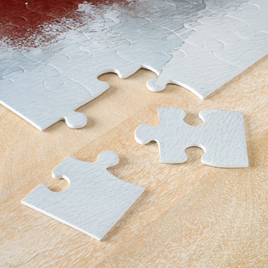 Persische Katze in Sledge Let it Schnee Weihnachte Puzzle (Seite)