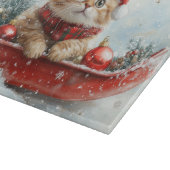 Persische Katze in Sledge Let it Schnee Weihnachte Schneidebrett (Ecke)