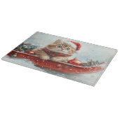 Persische Katze in Sledge Let it Schnee Weihnachte Schneidebrett (Ecke)