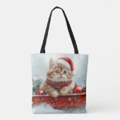 Persische Katze in Sledge Let it Schnee Weihnachte Tasche (Rückseite)