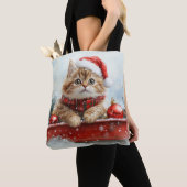 Persische Katze in Sledge Let it Schnee Weihnachte Tasche (Von Nahem)
