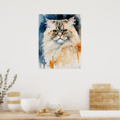 Persische Katze - Katze Art Print Poster (Küche)