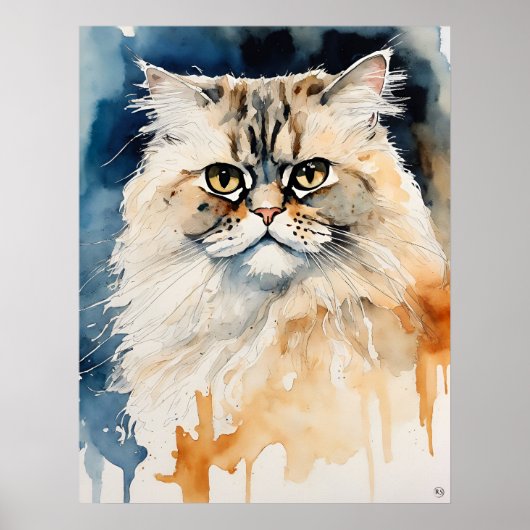 Persische Katze - Katze Art Print Poster (Vorne)