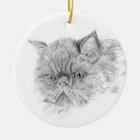 persische Katze Keramik Ornament (Vorne)