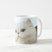 Persische Katze mit Jade Eyes Kaffeetasse (VorderseiteRechts)