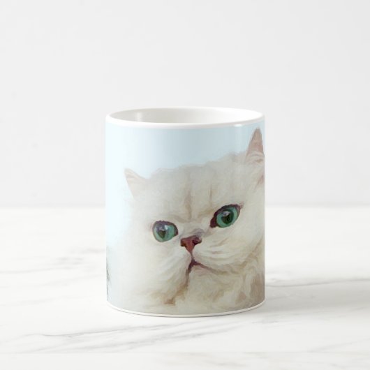 Persische Katze mit Jade Eyes Kaffeetasse (Mittel)