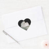 Persische Katze mit Jade Green Eyes Herz-Aufkleber (Umschlag)