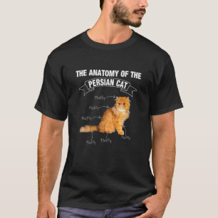 Persische Katze Persische Katzen Anatomie T-Shirt