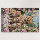 Persische Katze Pfingstrosenpalast Kunst Puzzle (Horizontal)