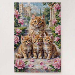Persische Katze Pfingstrosenpalast Kunst Puzzle