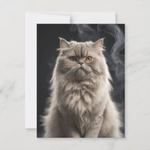 Persische Katze Tier Elegantes Dramatisches Portra Mitteilungskarte