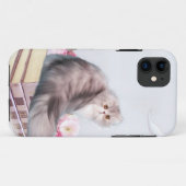 Persische Katze und Bücher Case-Mate iPhone Hülle (Rückseite (Horizontal))