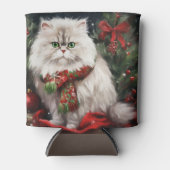 Persische Katze zu Schnee Weihnachten Dosenkühler (Vorderseite)