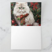 Persische Katze zu Schnee Weihnachten Karte (Innenseite)