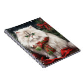 Persische Katze zu Schnee Weihnachten Notizblock (Rechte Seite)