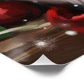 Persische Katze zu Schnee Weihnachten Poster (Ecke)