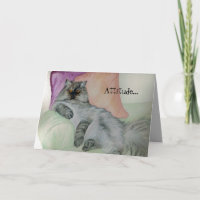 Persische Katzen-Einstellung Geburtstagskarte