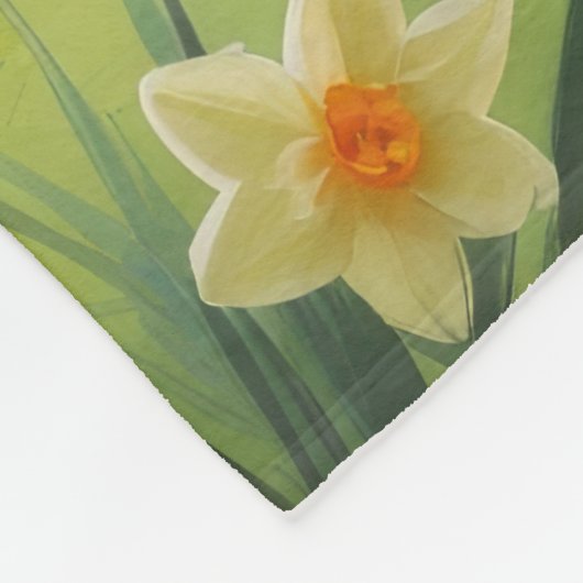 Persische Katzen Frühlingsblumen Malerei Fleecedecke (Ecke)