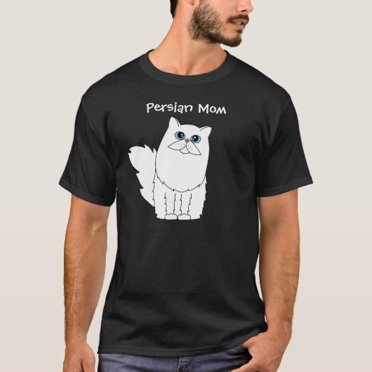 Persische Katzen-Mama-T - Shirt (Vorderseite)
