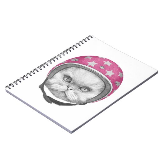 Persische Katzen-Motorrad-Reiter Notizblock (Linke Seite)