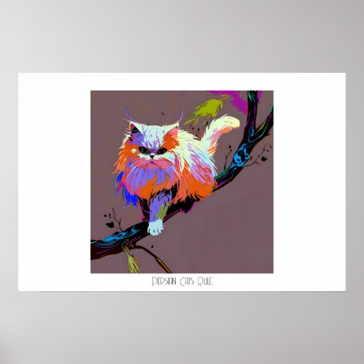 Persische Katzen-Regel Poster (Vorne)