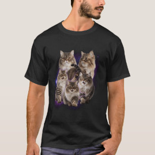 Persische Katzen Retro Vintag 90er Jahre Design Fu T-Shirt