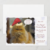 Persische Katzen-Weihnachtseinladungen Einladung (Vorne/Hinten)