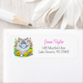 Persische Katzengelbe und rosa Blume Personalisier (Insitu)