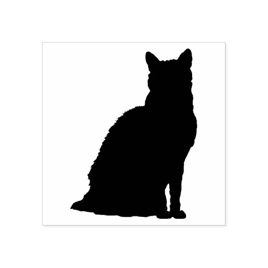 Persische Katzenkatze Silhouette Briefmarke Gummistempel (Prägung)