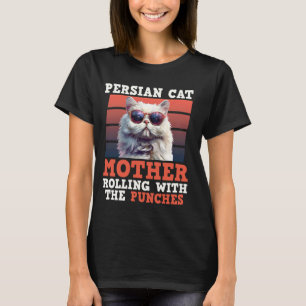 PERSISCHE KATZENMUTTER ROLLT MIT DEN FÄUSTEN Vinta T-Shirt