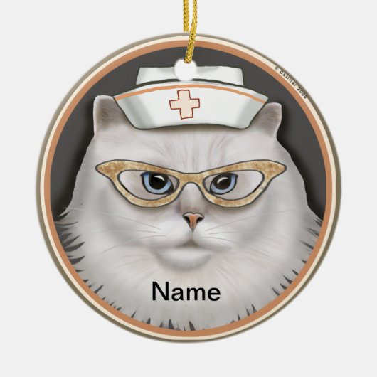 Persische Katzenschwester Keramik Ornament (Vorne)