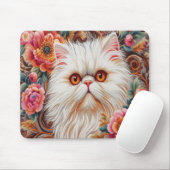 Persische Kitten Blume, floral Delight Perserkatze Mousepad (Mit Mouse)