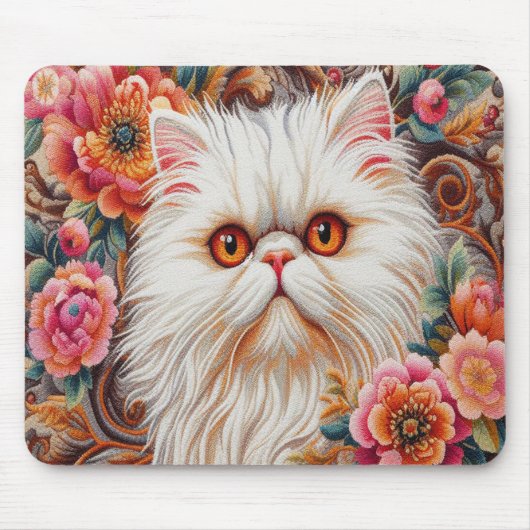 Persische Kitten Blume, floral Delight Perserkatze Mousepad (Vorne)