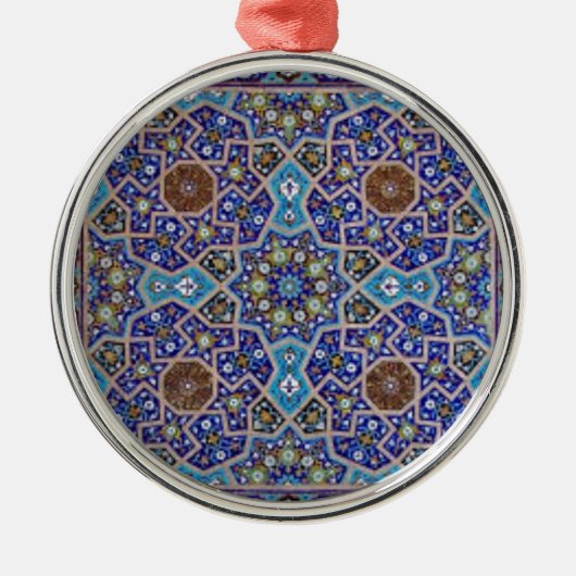 Persische Kunst Silbernes Ornament (Vorne)