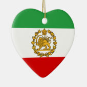 Persische Löwen und Sonnenflagge Krone Pahlavi Mon Keramik Ornament (Rechts)