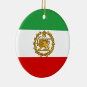 Persische Löwen und Sonnenflagge Krone Pahlavi Mon Keramik Ornament (Rechts)